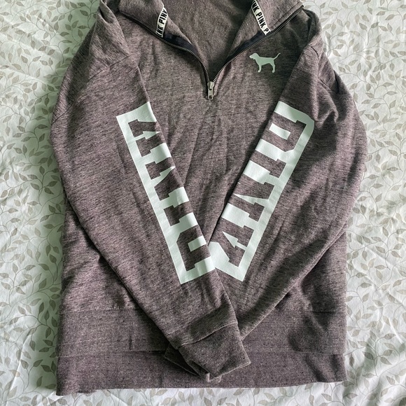 PINK quarter zip sweater- Size S - Picture 2 of 3